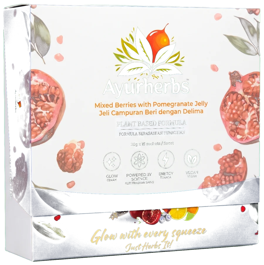 The Ayurherbs Botanical Jelly box, 20g by 15 sachets